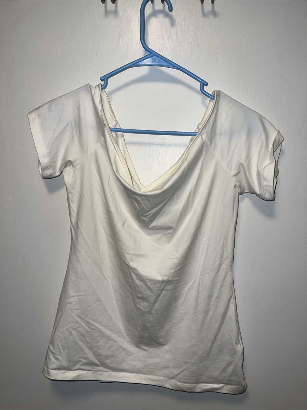 Women's Cream off the shoulder Short Sleeve Top
